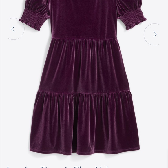 Draper James Lee Ann Dress in Plum Velvet - Picture 2 of 5